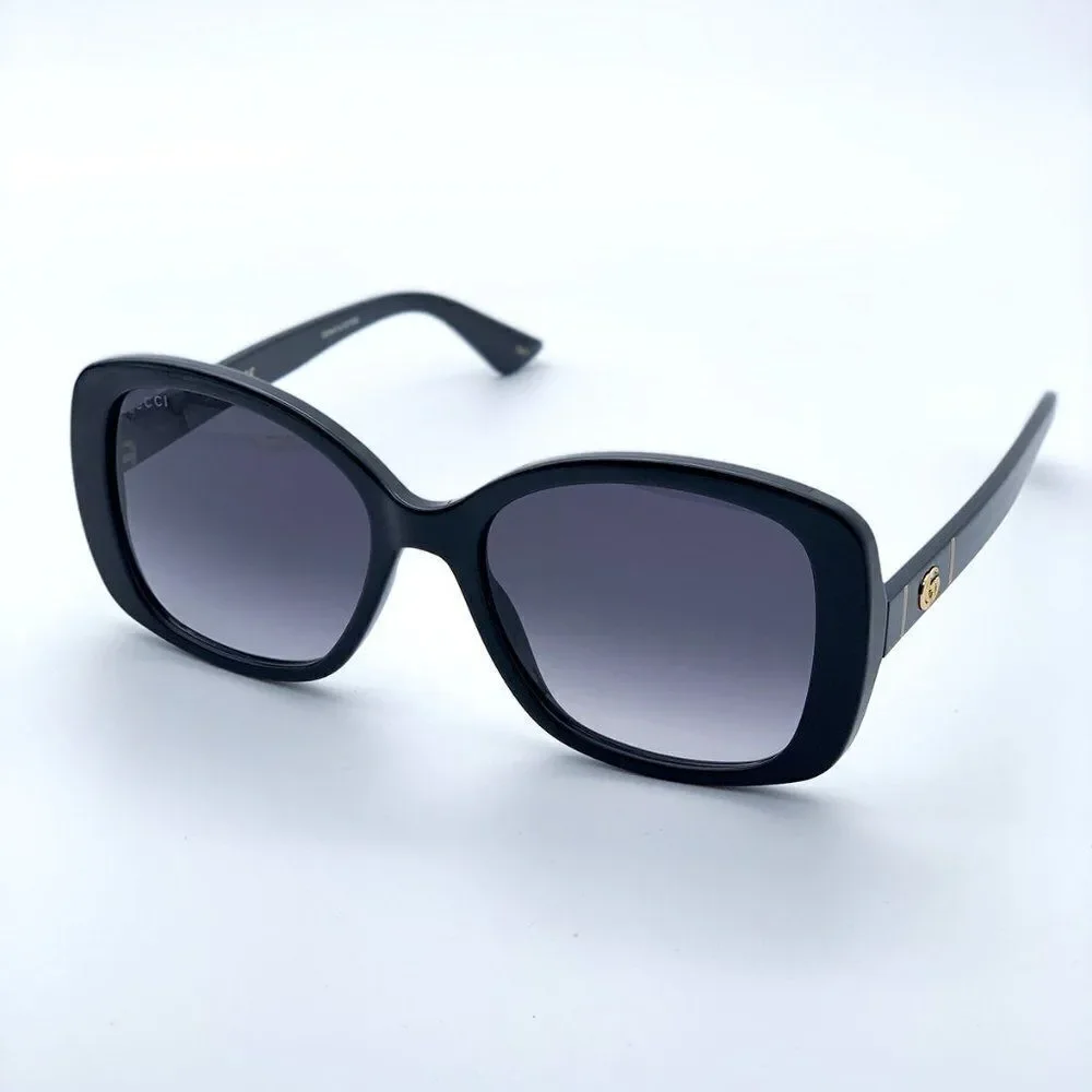 ЄNEW Gucci GG0762S  001 Black Gray Gradient Square Women Sunglasses - Picture 4 of 13